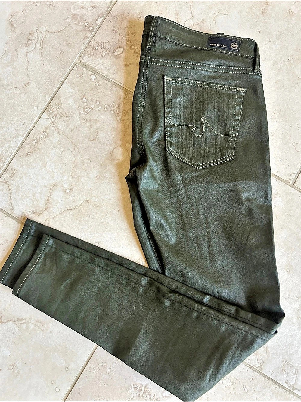 Adriano Goldschmied Skinny Jeans Olive Size 28 Like New